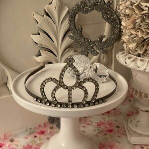 Sparkling Vintage Silver Tiara Headband